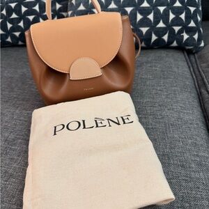 Polene Two-Tone Brown Shoulder Bag